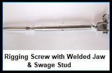Rigging Screw Welded Jaw & Swage Stud